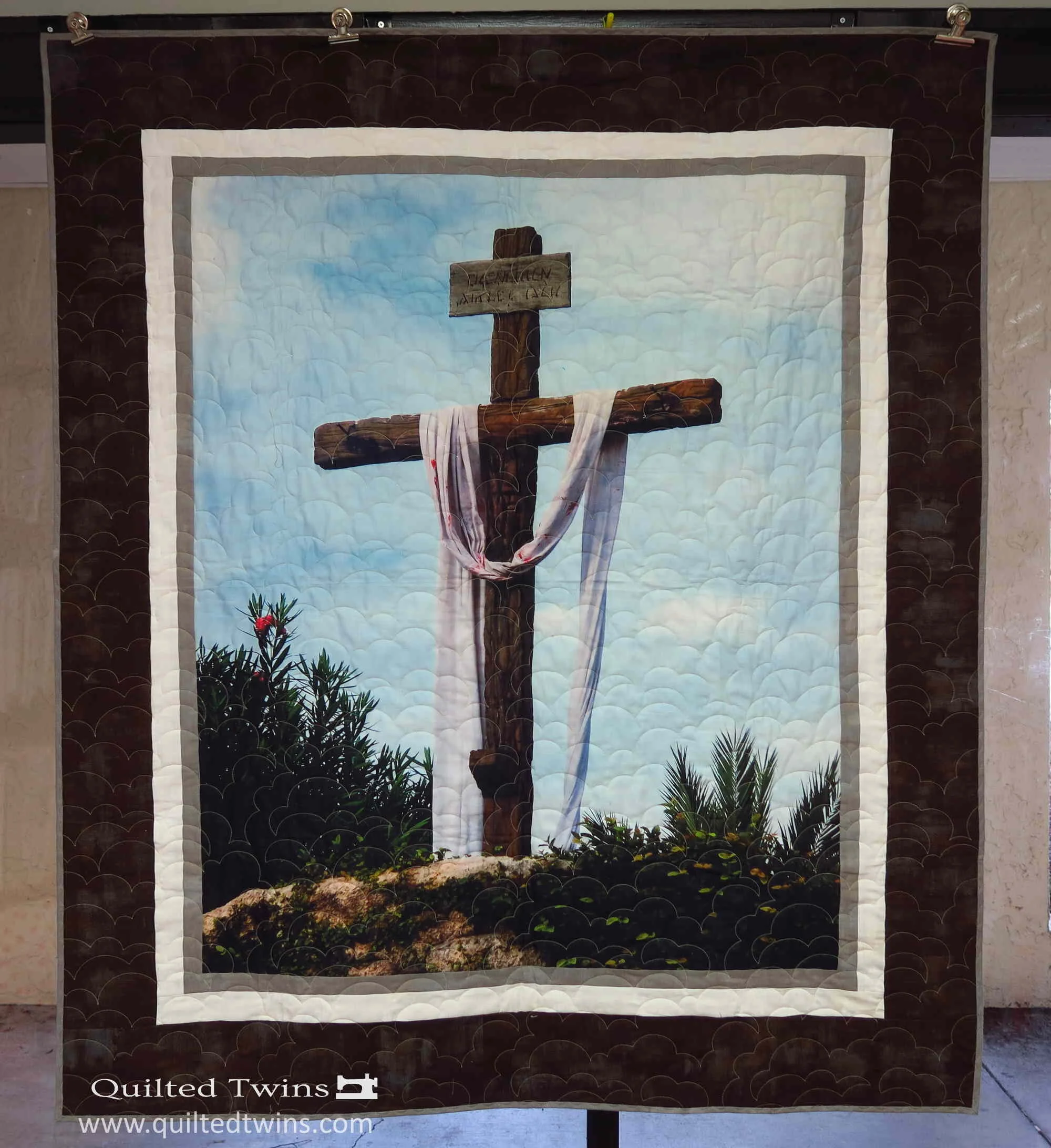 "The Cross" panel simply framed
