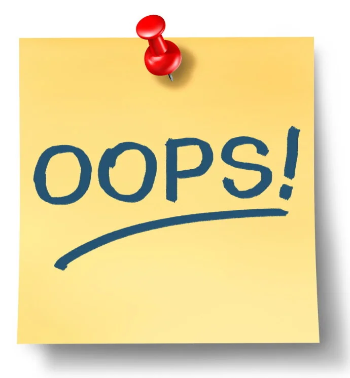 Mistakes - what do you do?