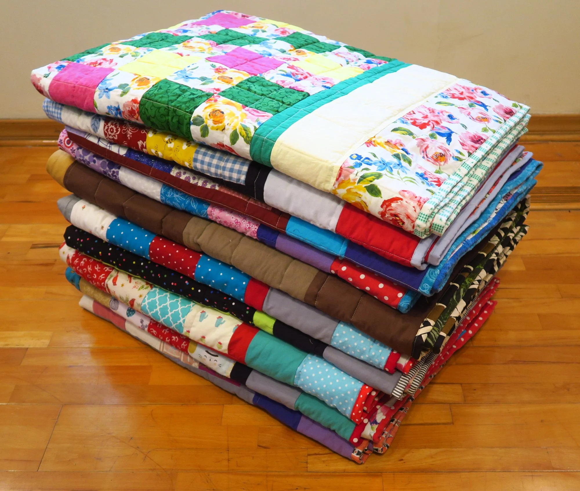 2022 Charity quilts #41-50 finished! Amen! 