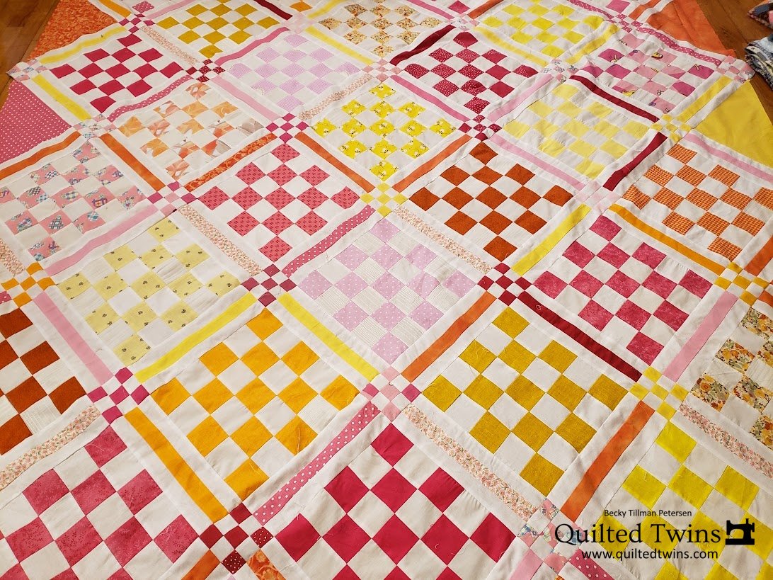 New top finished - checkerboards on point