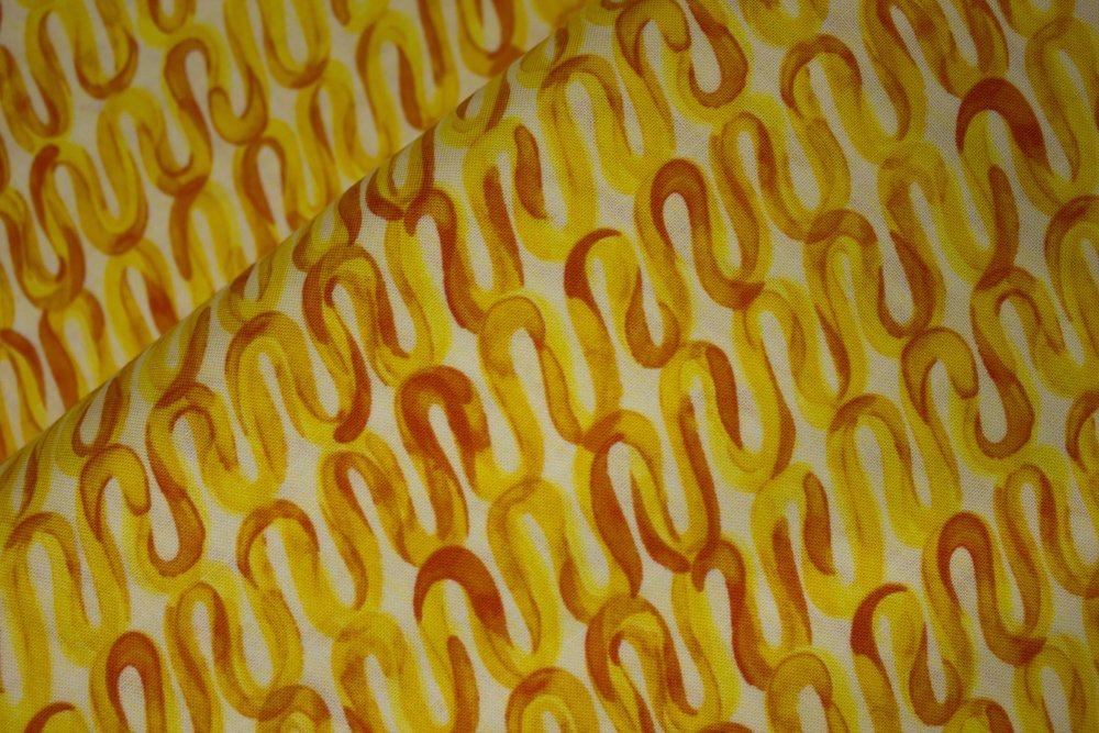 Curving Yellow and Orange Lines - Blank Quilting