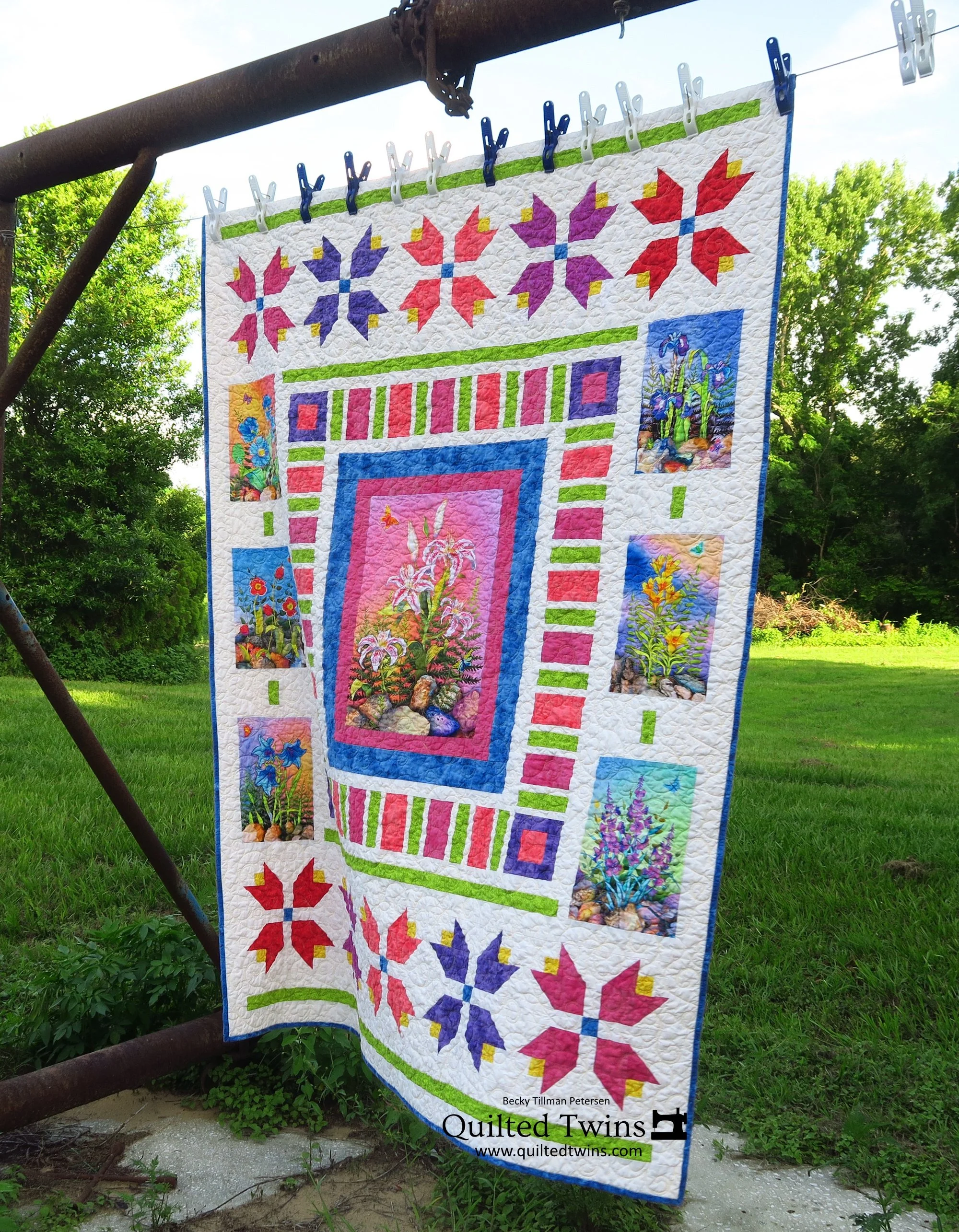 "Rock Garden" quilt kit offered by Quilted Twins