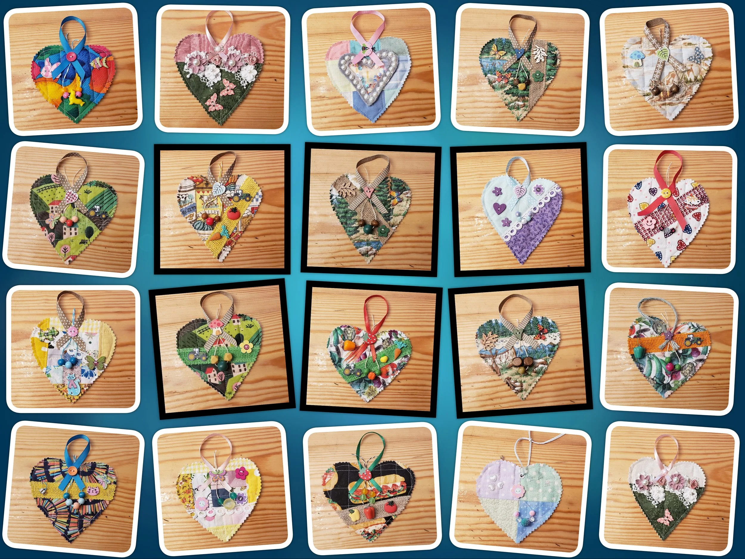 Mid August Quilted Hearts