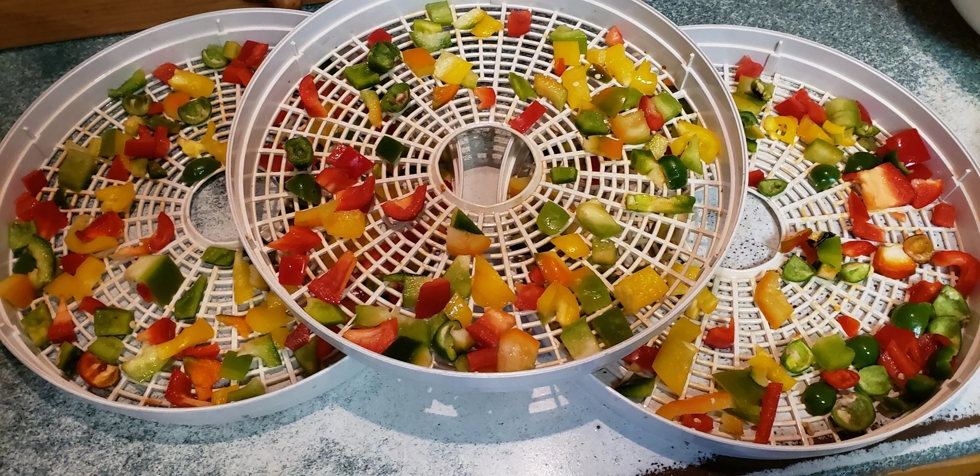 Dehydrating My Hot Peppers