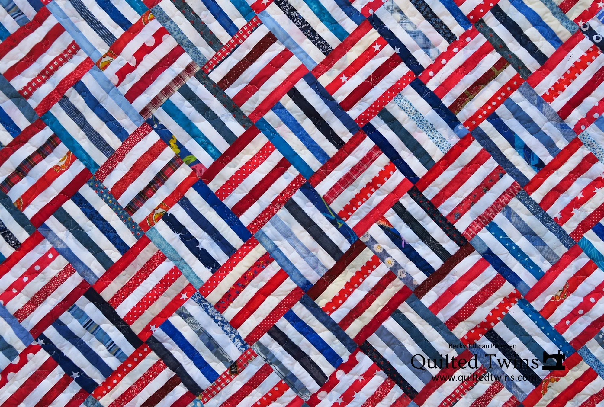 "Red/white/blue Basket Weave"