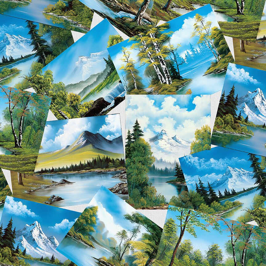 Tossed Nature Painting Canvases Studio E $6.99/yd