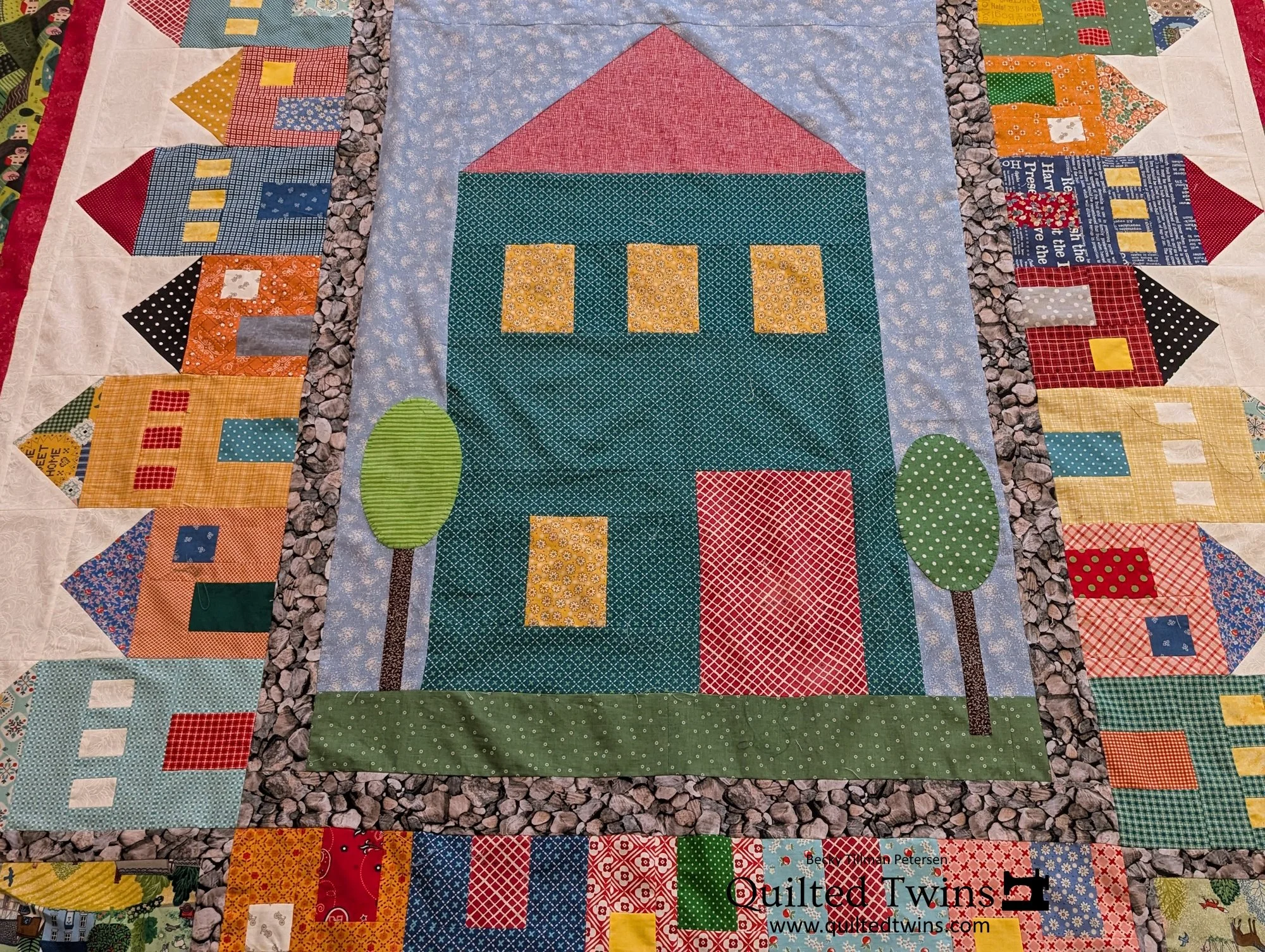 "Neighborhood" quilt top finished