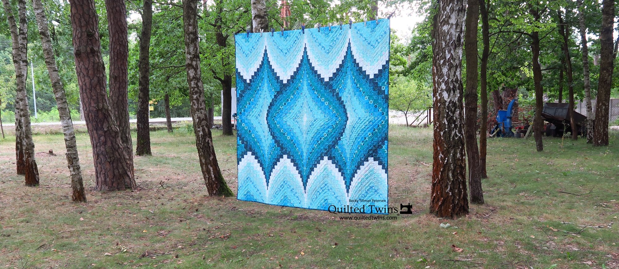 Argyle Bargello finished in Blue and Green