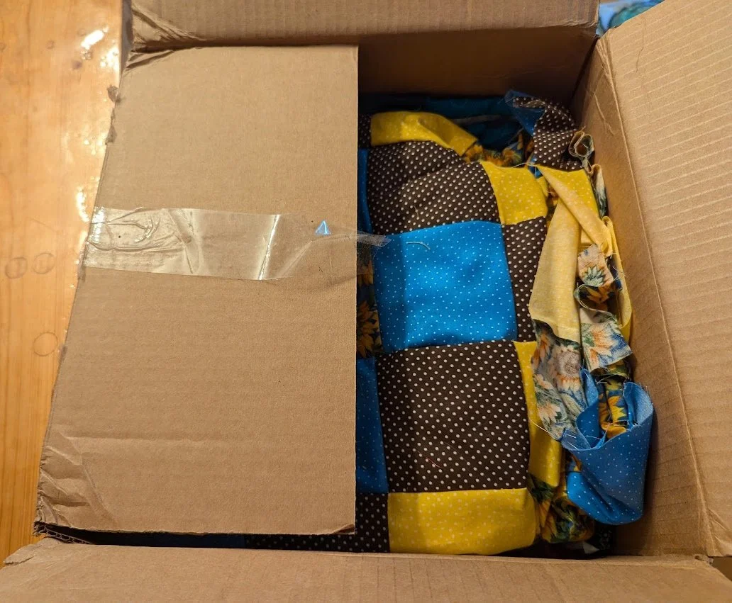 Yet ANOTHER box from Fran! Preparing to Focus on Charity Quilts