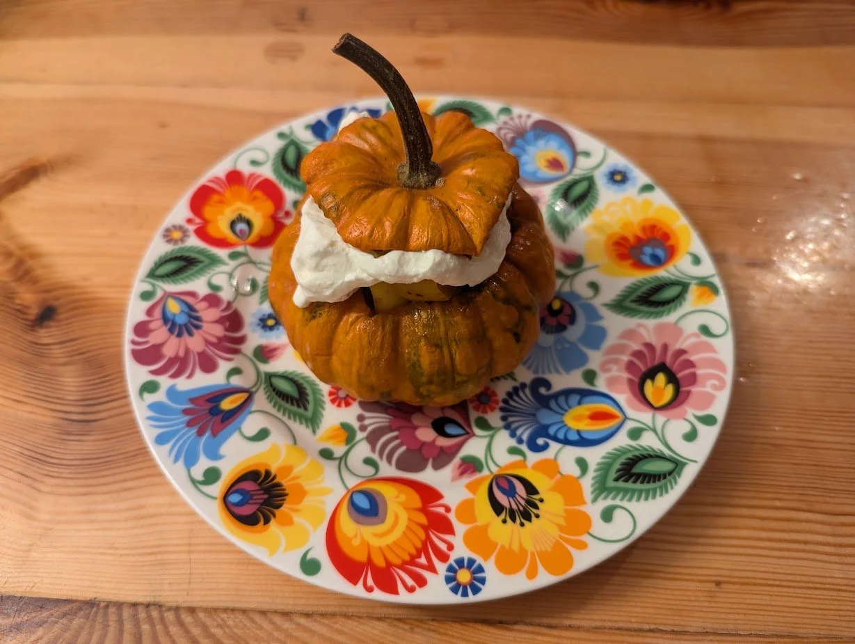 Making some Special Tiny Pumpkin Cheesecakes!