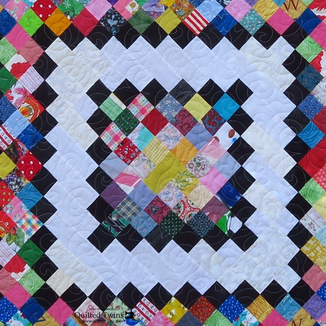 "Sheet of Stamps" finished  - 2.5" strips and squares