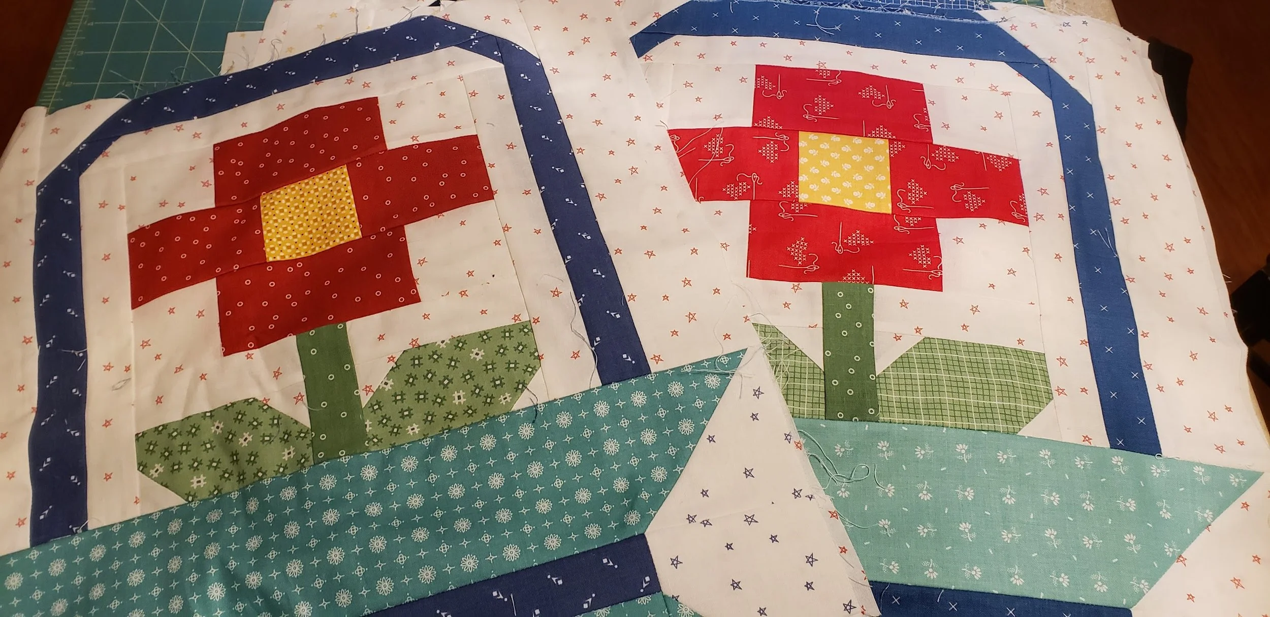 Those Flower Blocks- all done!