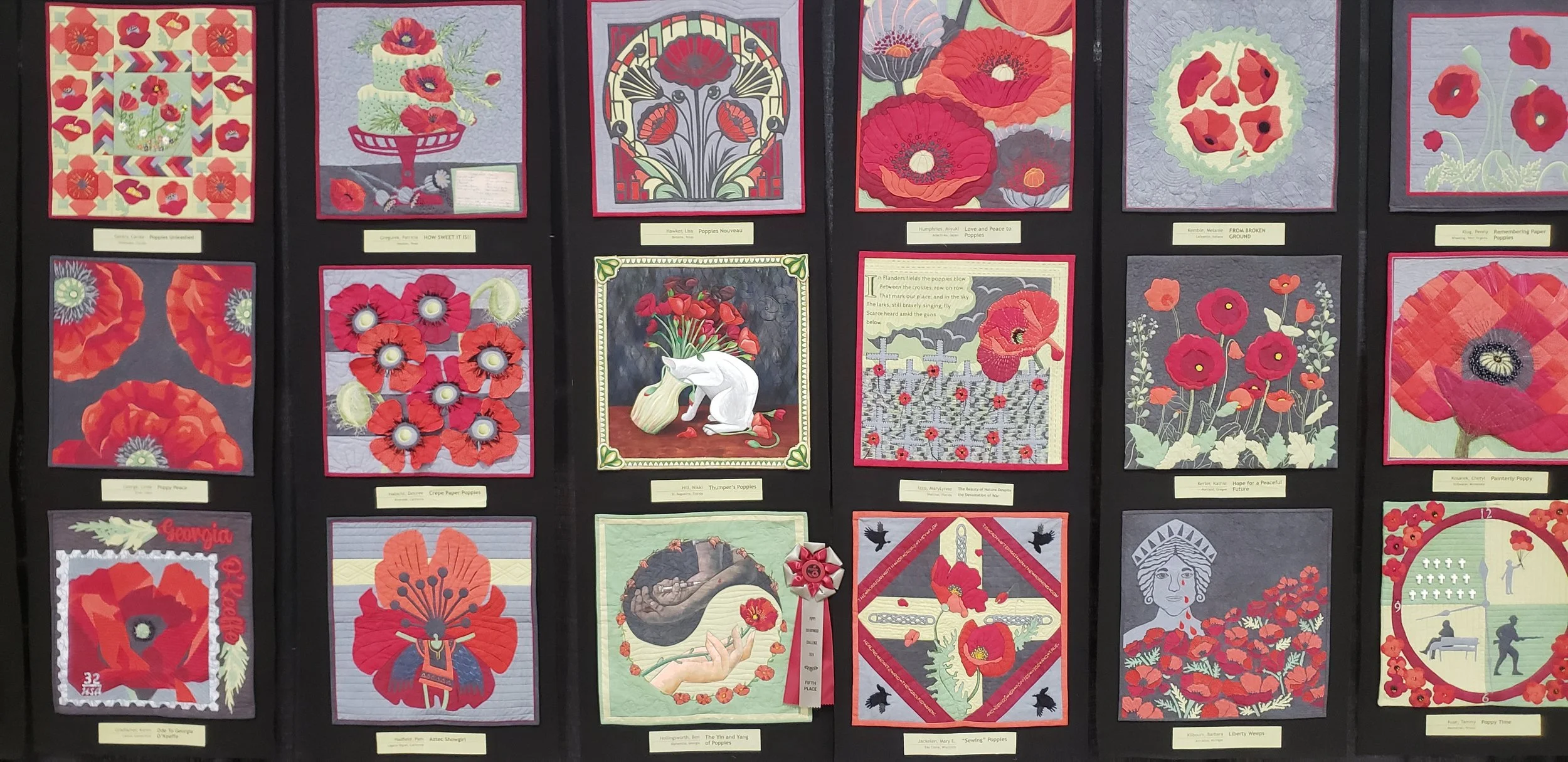 Cherrywood Hand Dyed Mini Quilt Display at Daytona