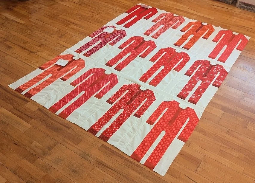 "Long Underwear" quilt by Lori Holt in process
