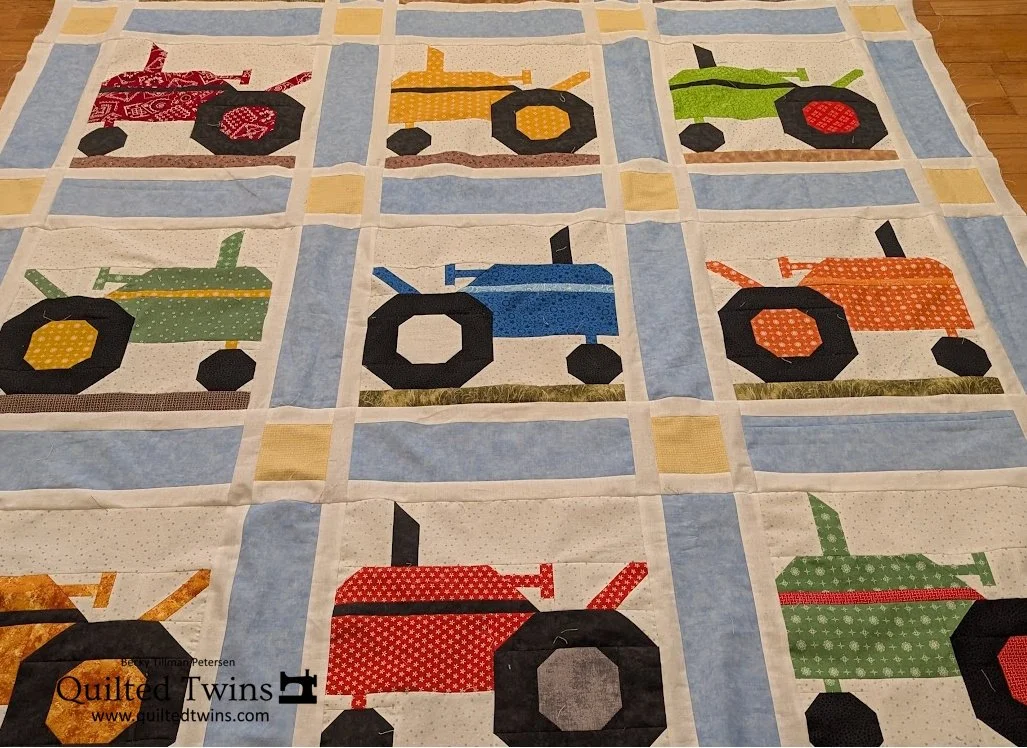 "Papa's Tractor" quilt top finished