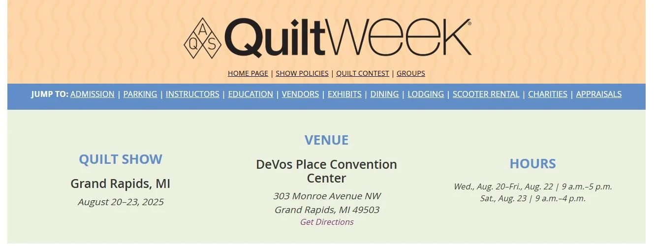 We're Going to Michigan to the AQS QuiltWeek!