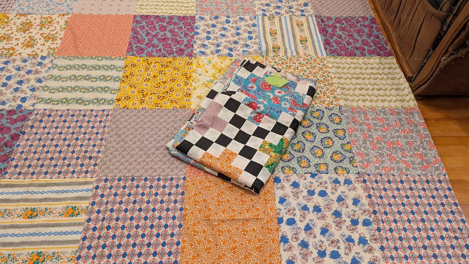 I made a Backing for that BIG quilt - the one using 30s fabrics