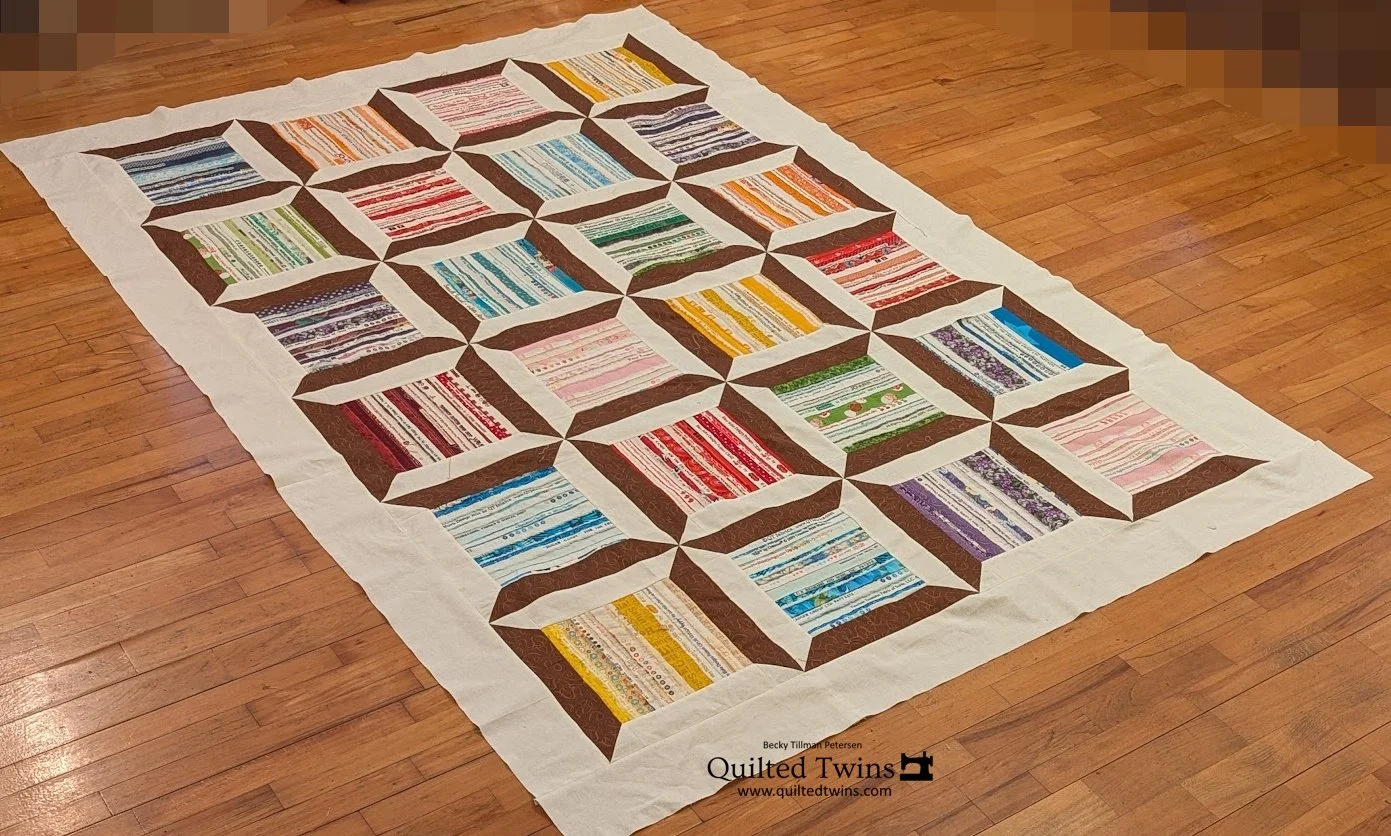 Selvedge Quilt #2 - Spools! top finished