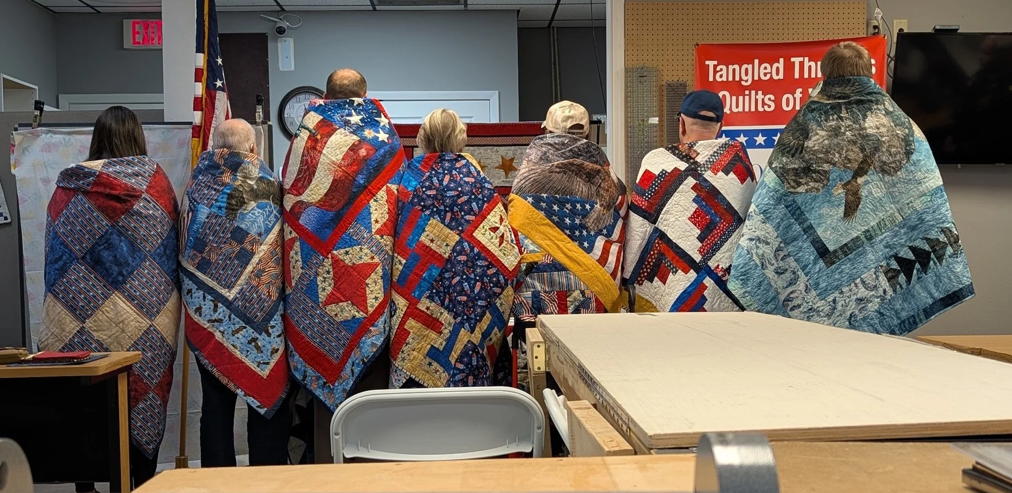 Quilts of Valor Presentation At Quilted Twins