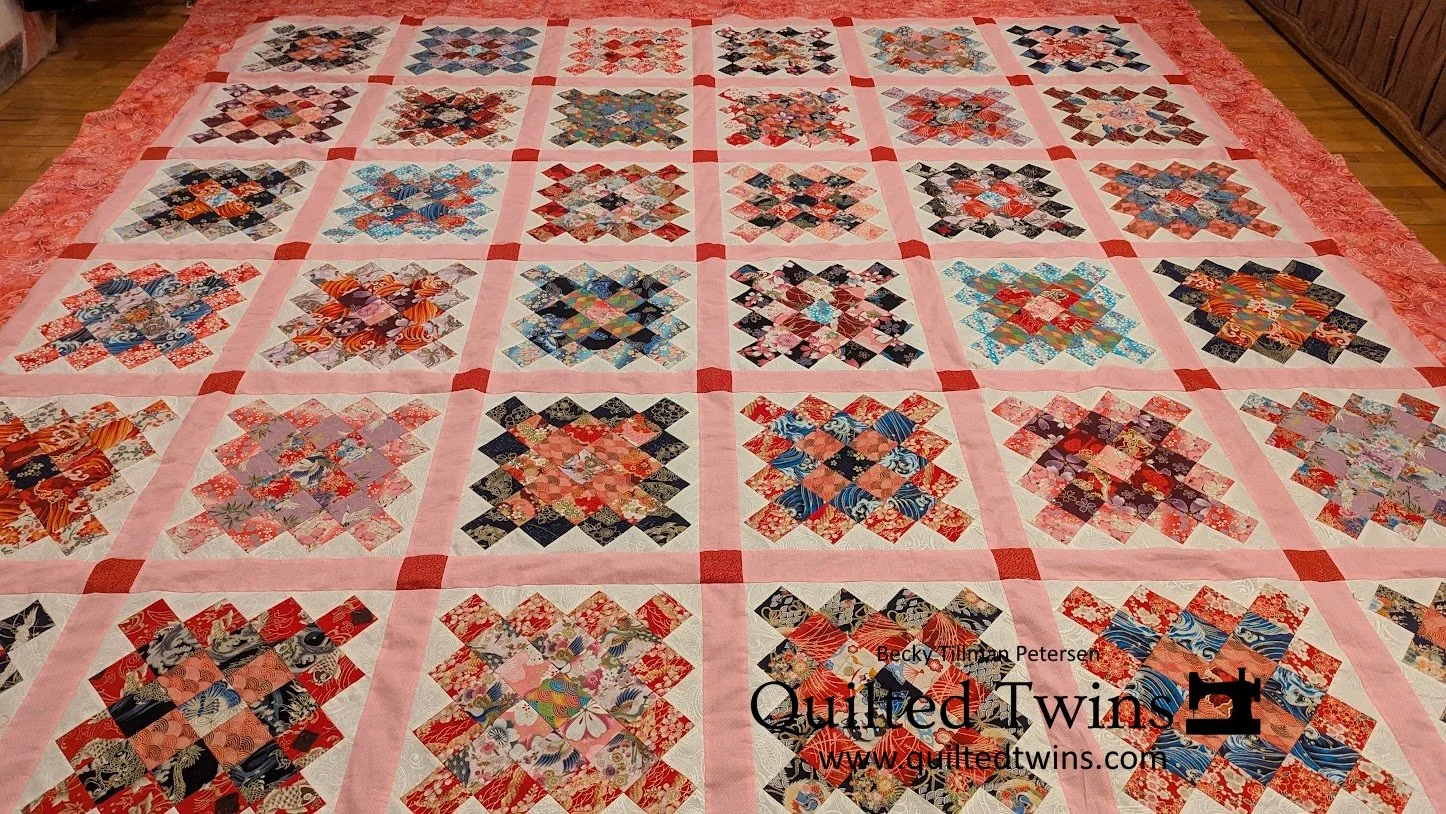 Japanese themed fabrics Granny Squares!