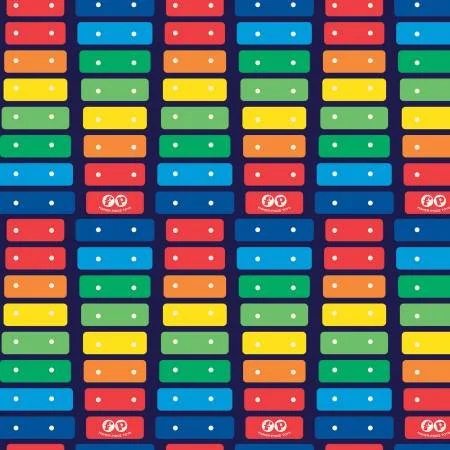 Fisher-Price Xylophone on Navy: Fisher Price by Riley Blake $6.99/yd