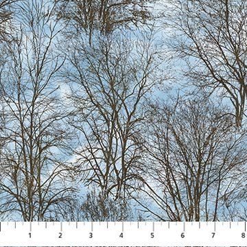 Trees against Blue Skies: Naturescapes Solitude by Deborah Edwards for Northcott  $6.99/yd