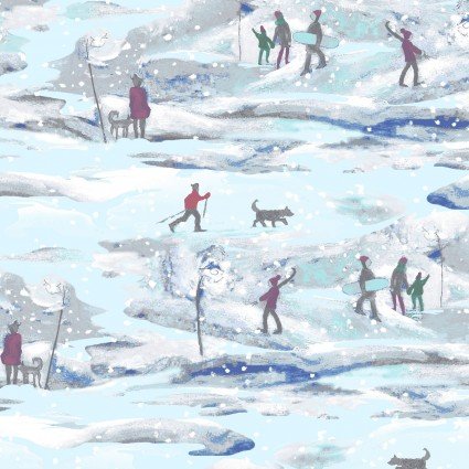 Snowy Walk - $6.99/yd