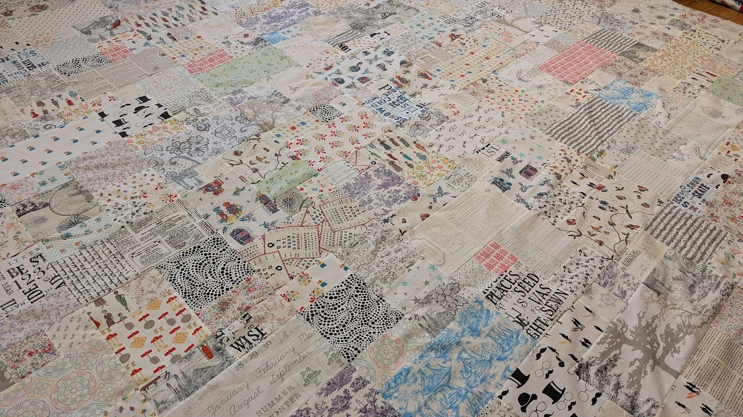 “Fat Quarter Flirt” - king size top finished