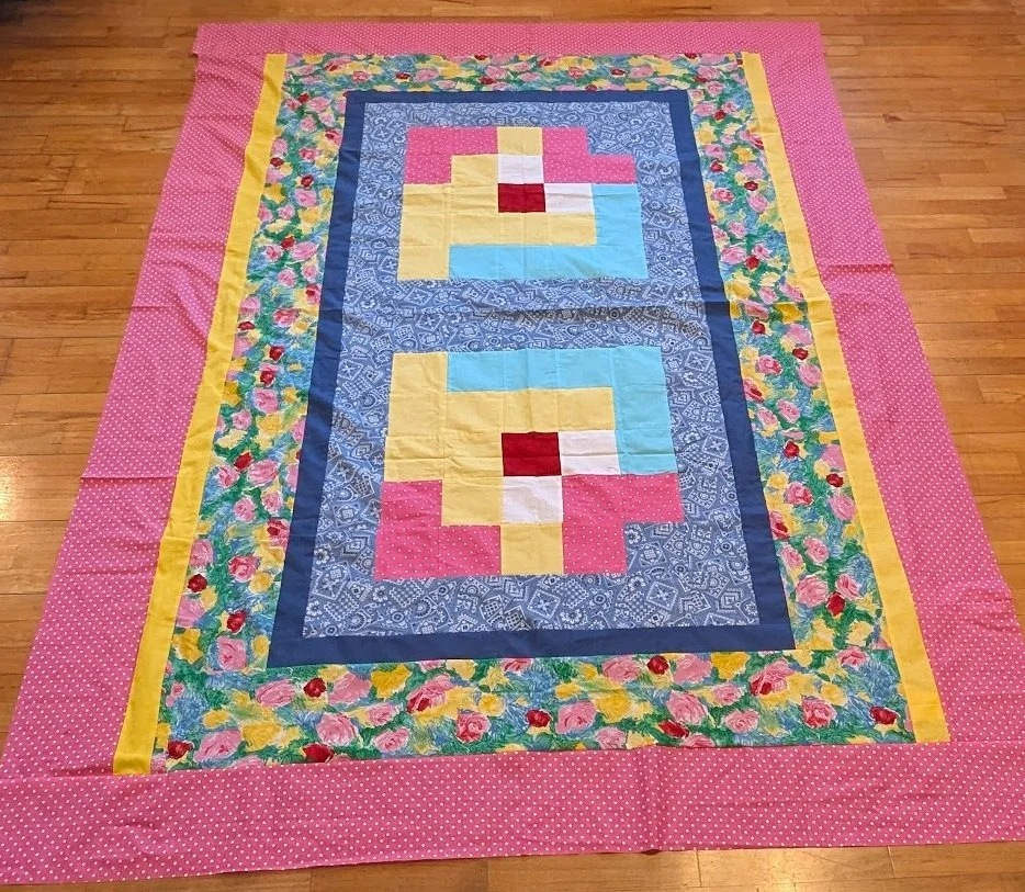 I added all the borders from the royal blue out.