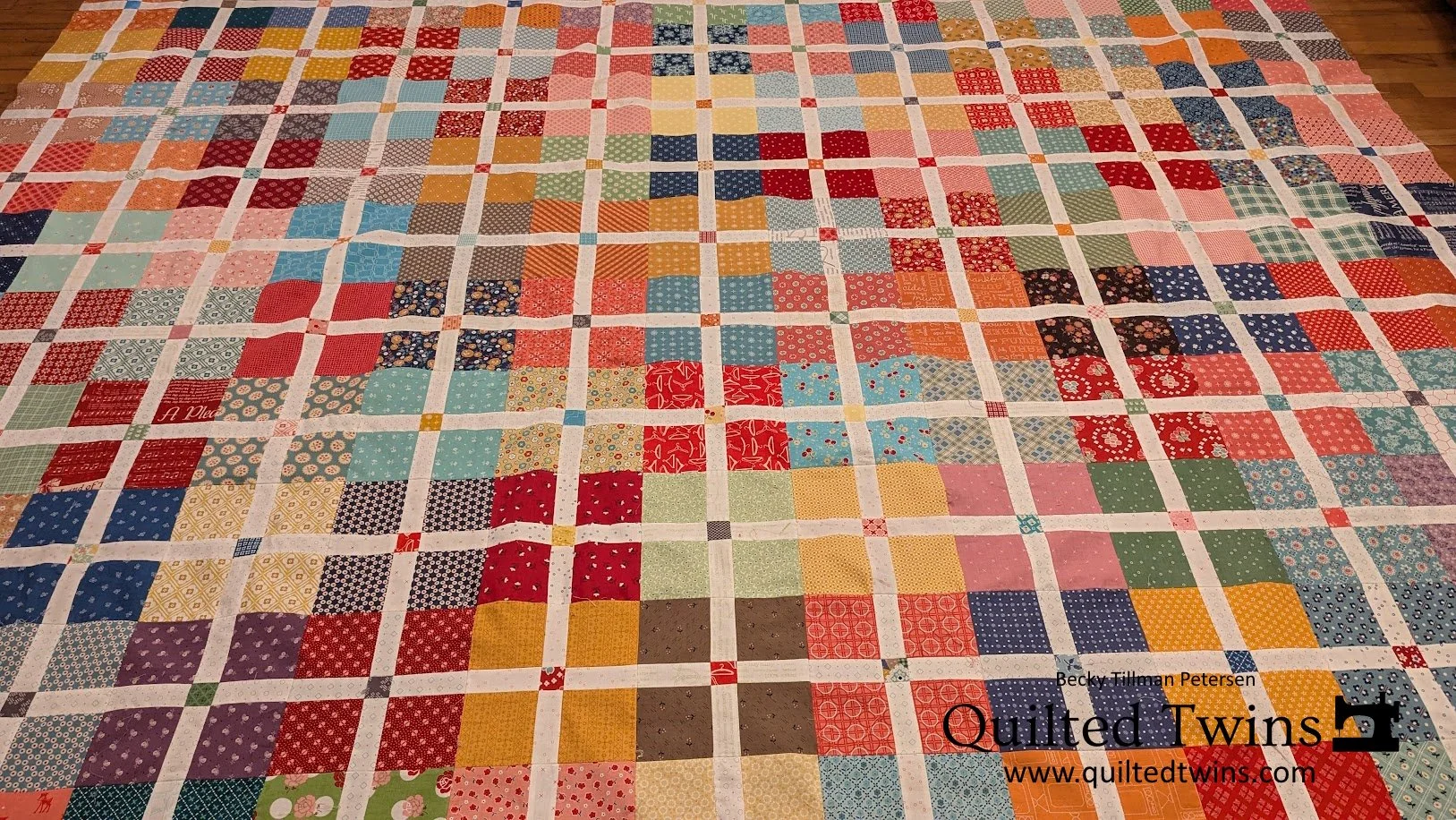 “Plaid” quilt top finished