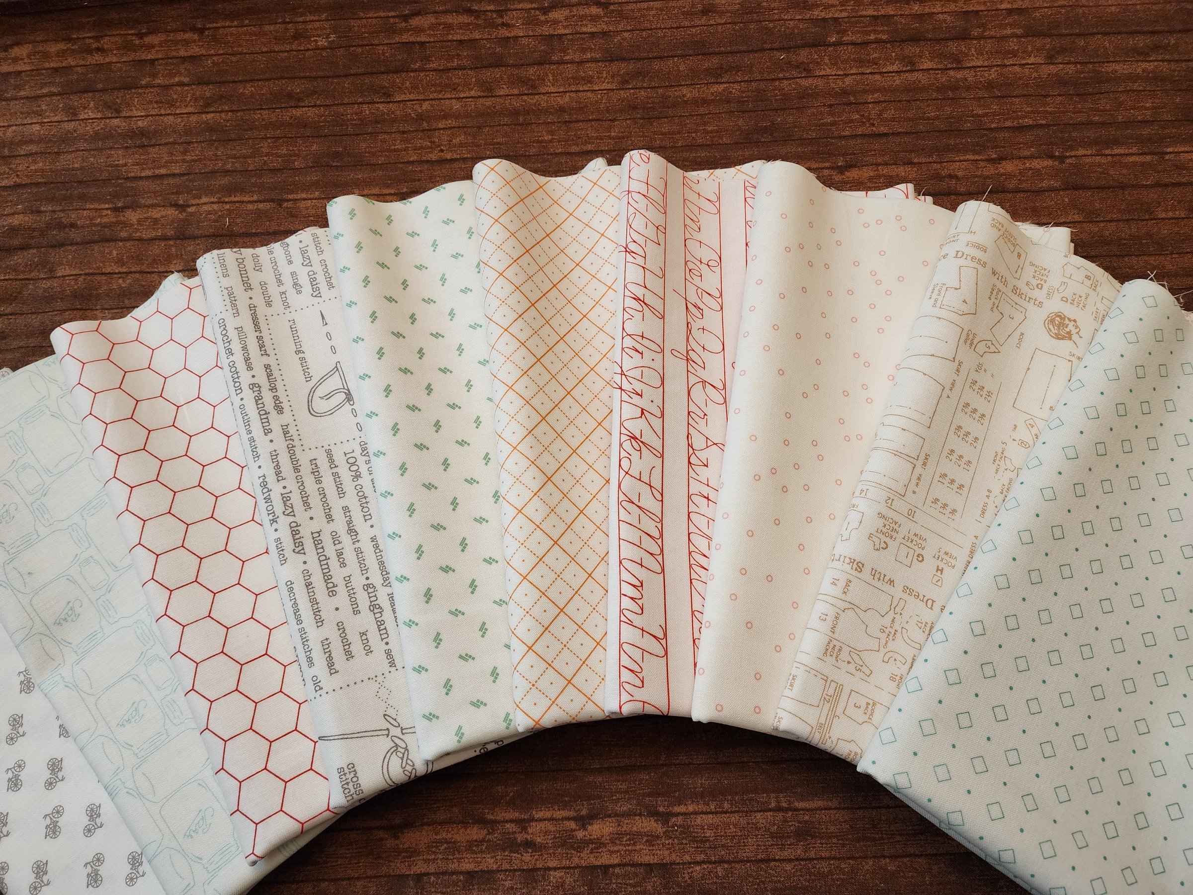 Lori Holt white backgrounds - 10 pc $42