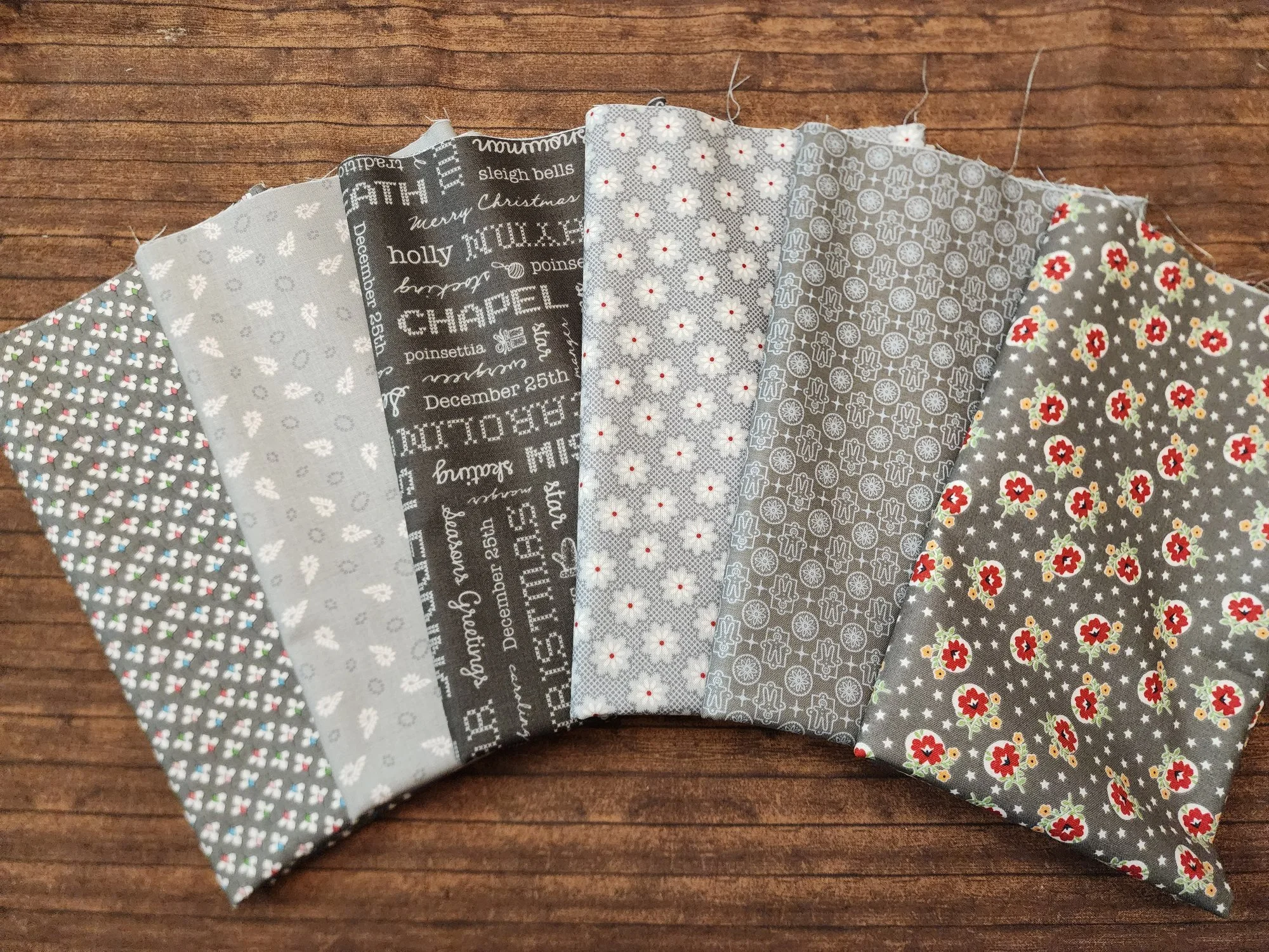 Hometown Holidays - grays and taupes 6 pc - $36 - 