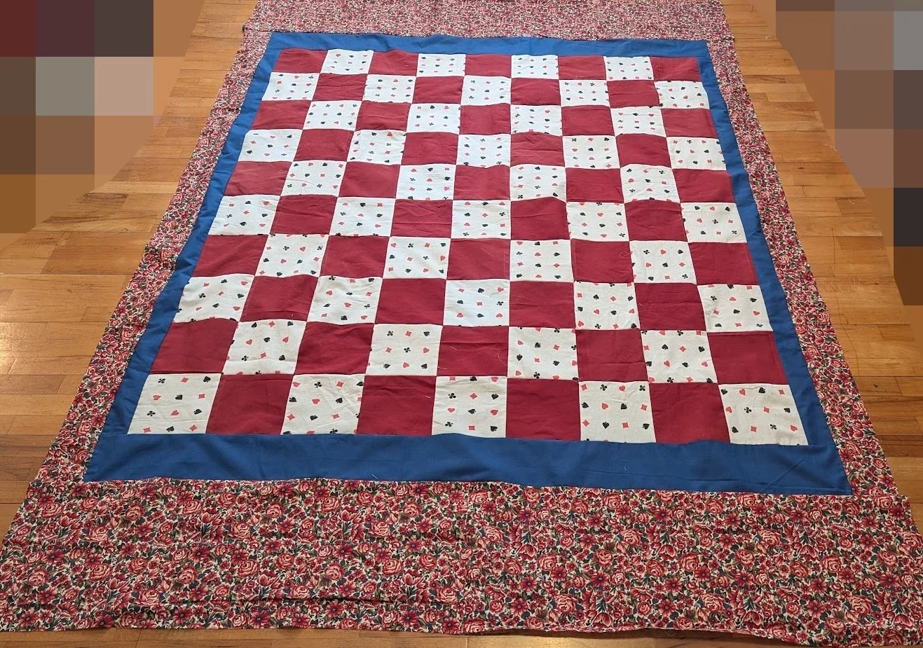 I added the borders from the center out