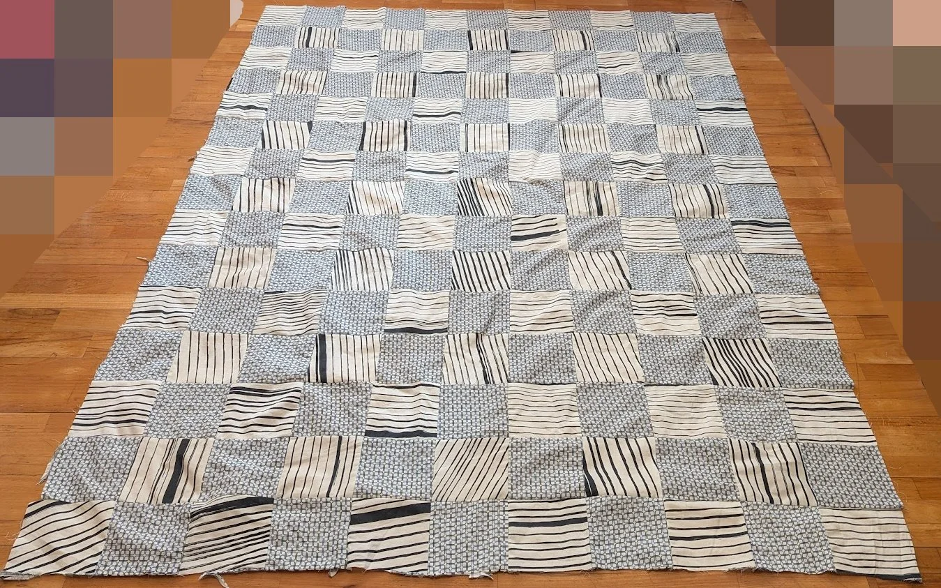 I added the borders from the center out