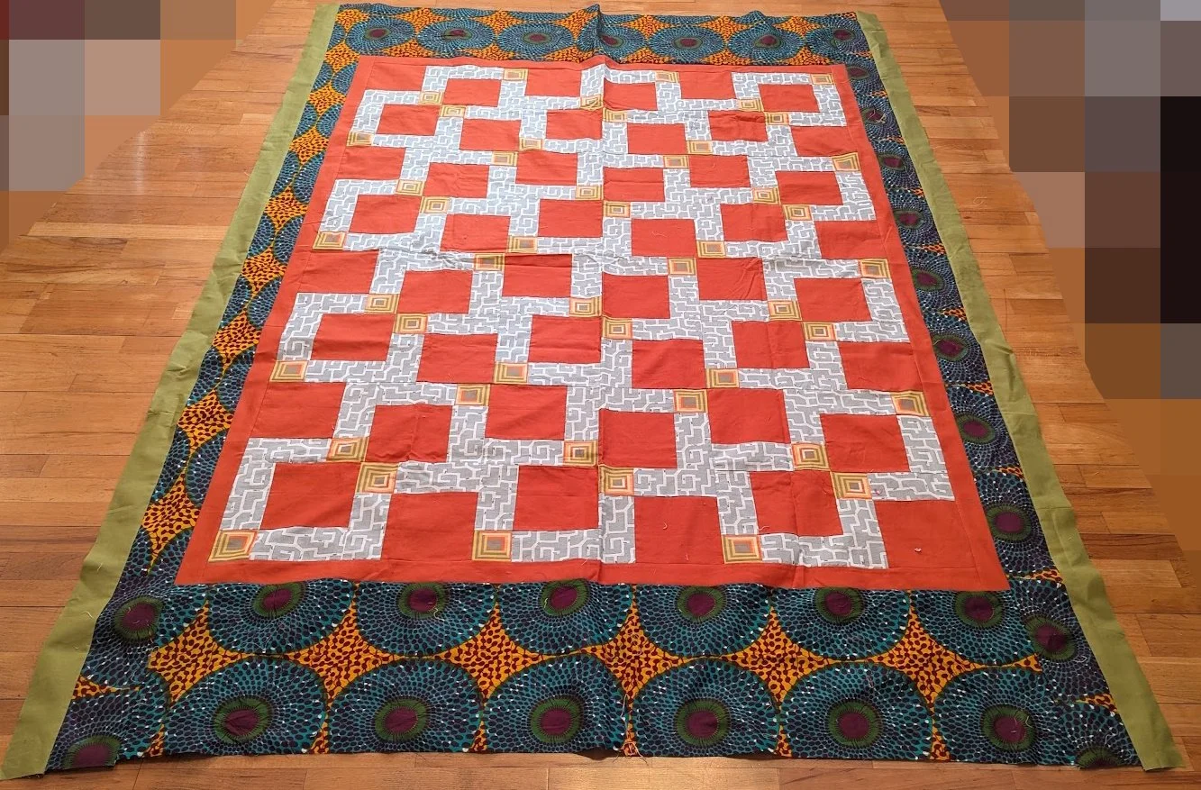 I added the borders from the center out