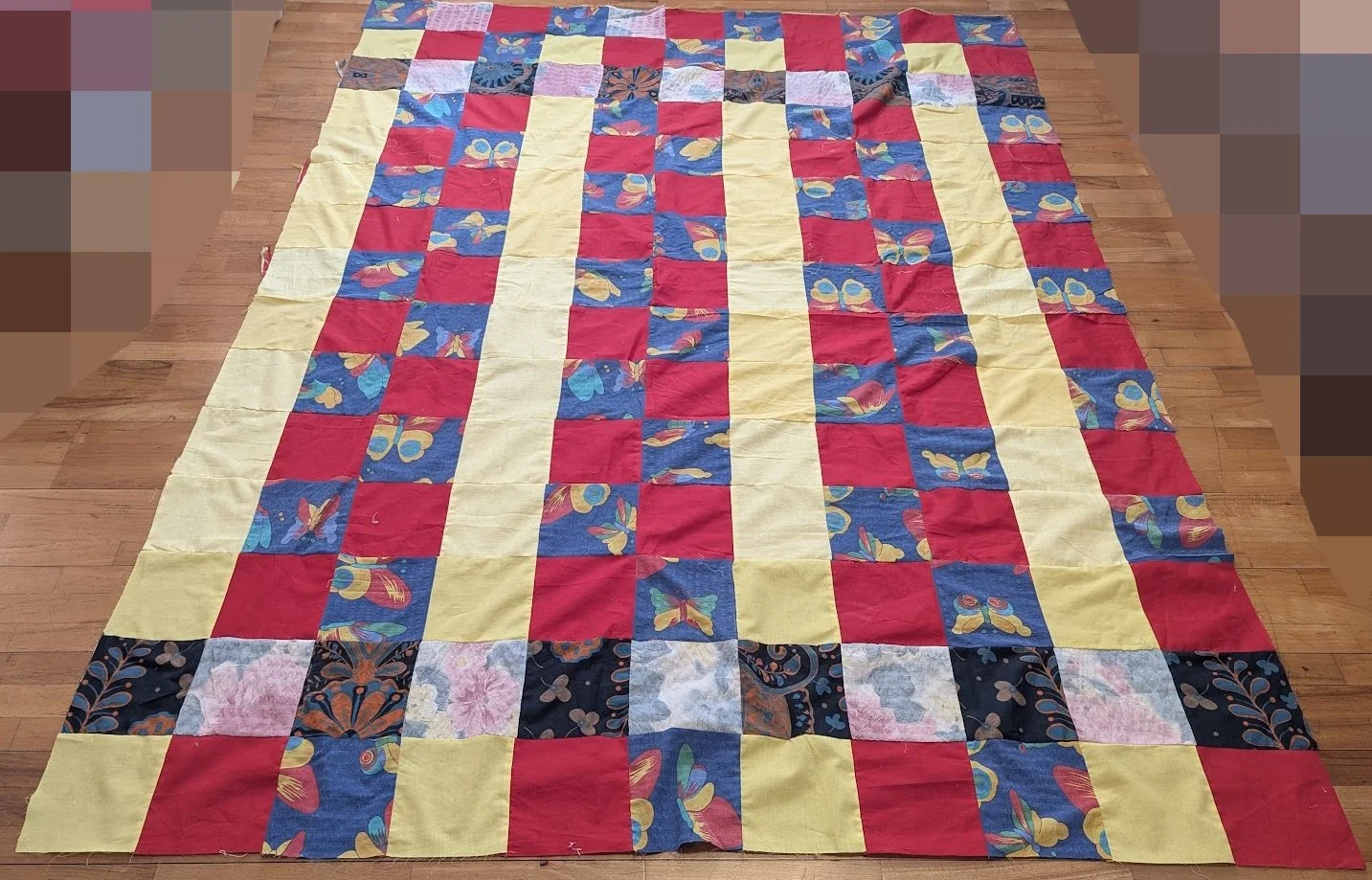 I trimmed off one side and put it on the top or bottom