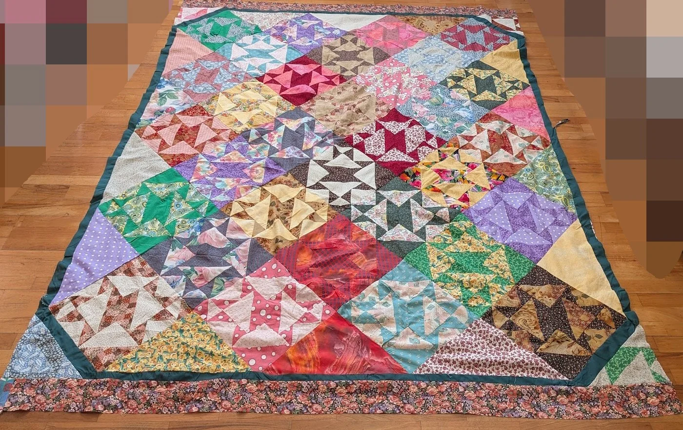 I trimmed this one down to size, and added a border on each end to make it long enough.