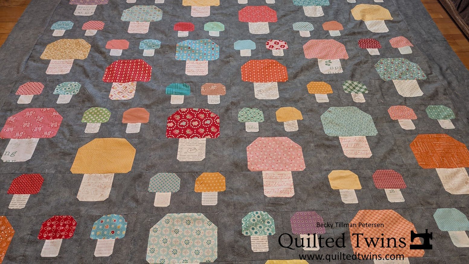 “Calico Mushroom” top finished