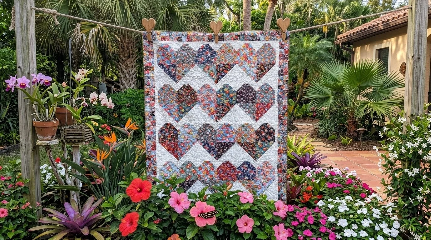 "Big Hearted" - a new quilt kit offered by Quilted Twins