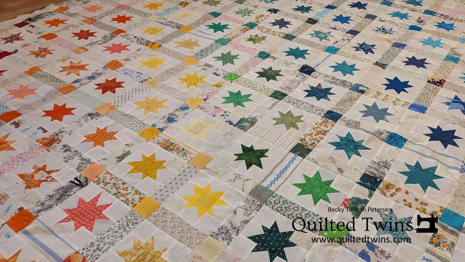 "Snazzy Jazzy Wonky Stars" top finished
