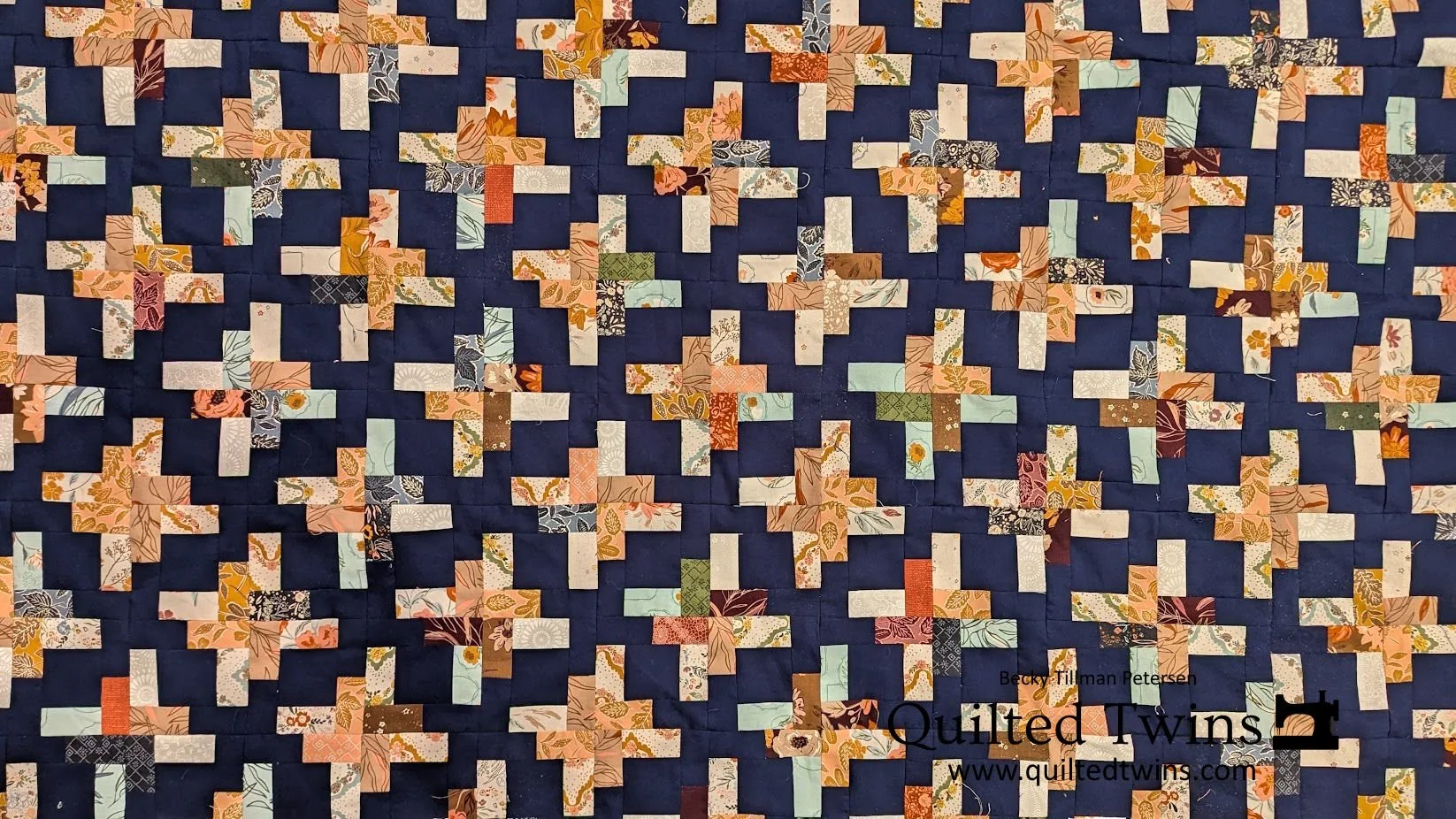 "Scrappy Islands" MINI lap size quilt  - Stephanie Slewinski series top #12