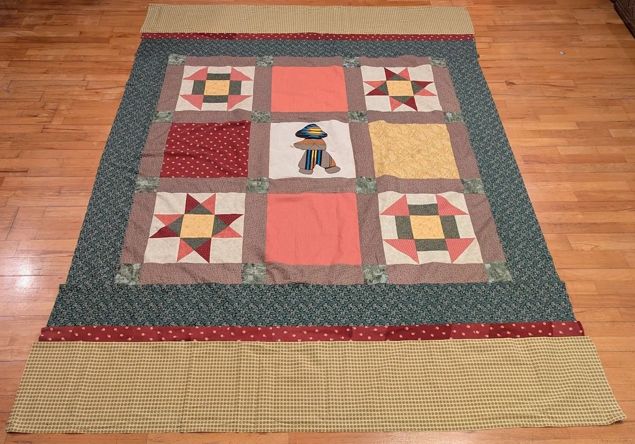 Old Blocks top - 4 plus the applique