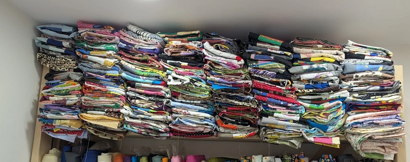 Preparation for next group of charity quilts