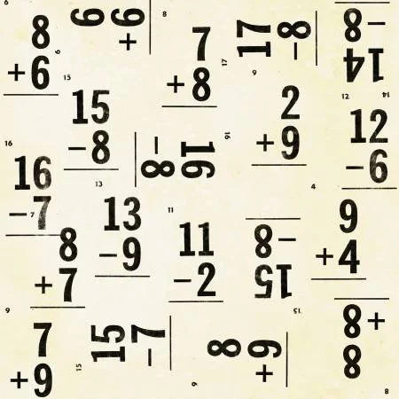 Math Flash Cards - Riley Blake - $12.50/yard