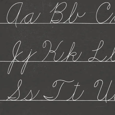 Cursive Penmanship - Riley Blake - $12.50/yard