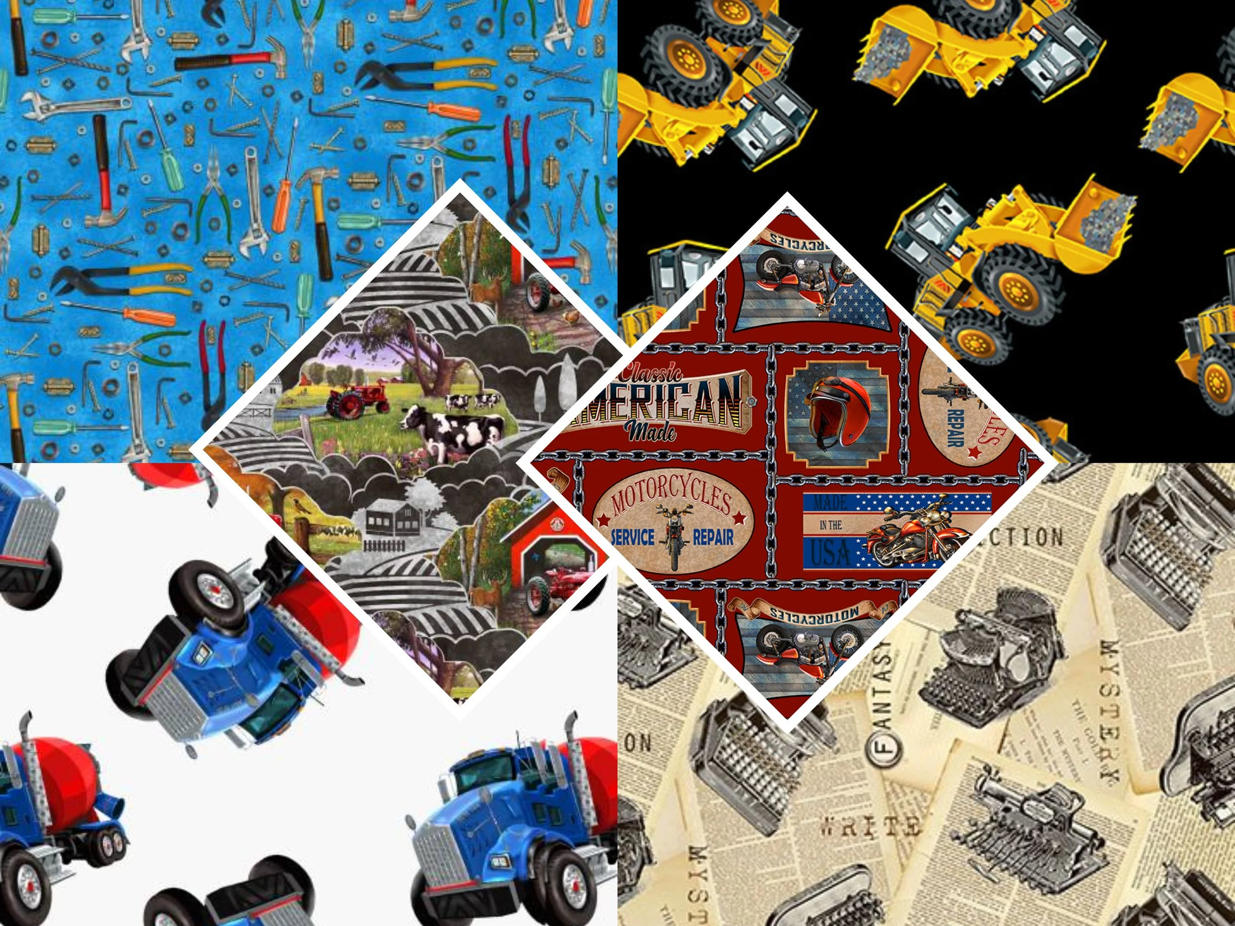 It's Labor Day!  Check out our "JOB" fabrics!