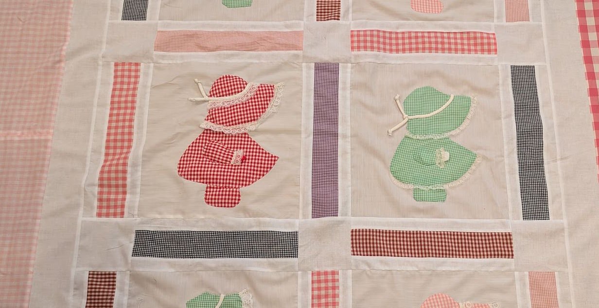 Old Blocks - Sunbonnet Sue applique top finished