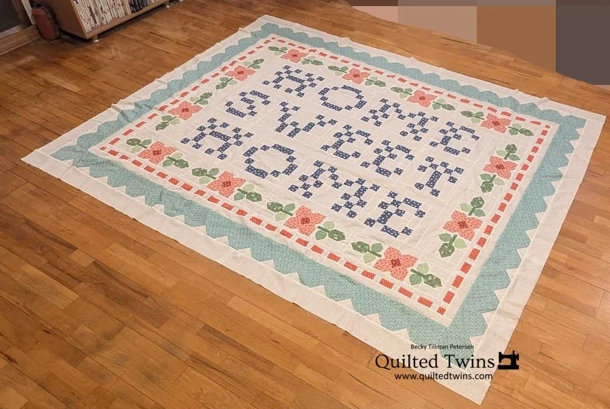"Grandma's Sampler Quilt" top finished