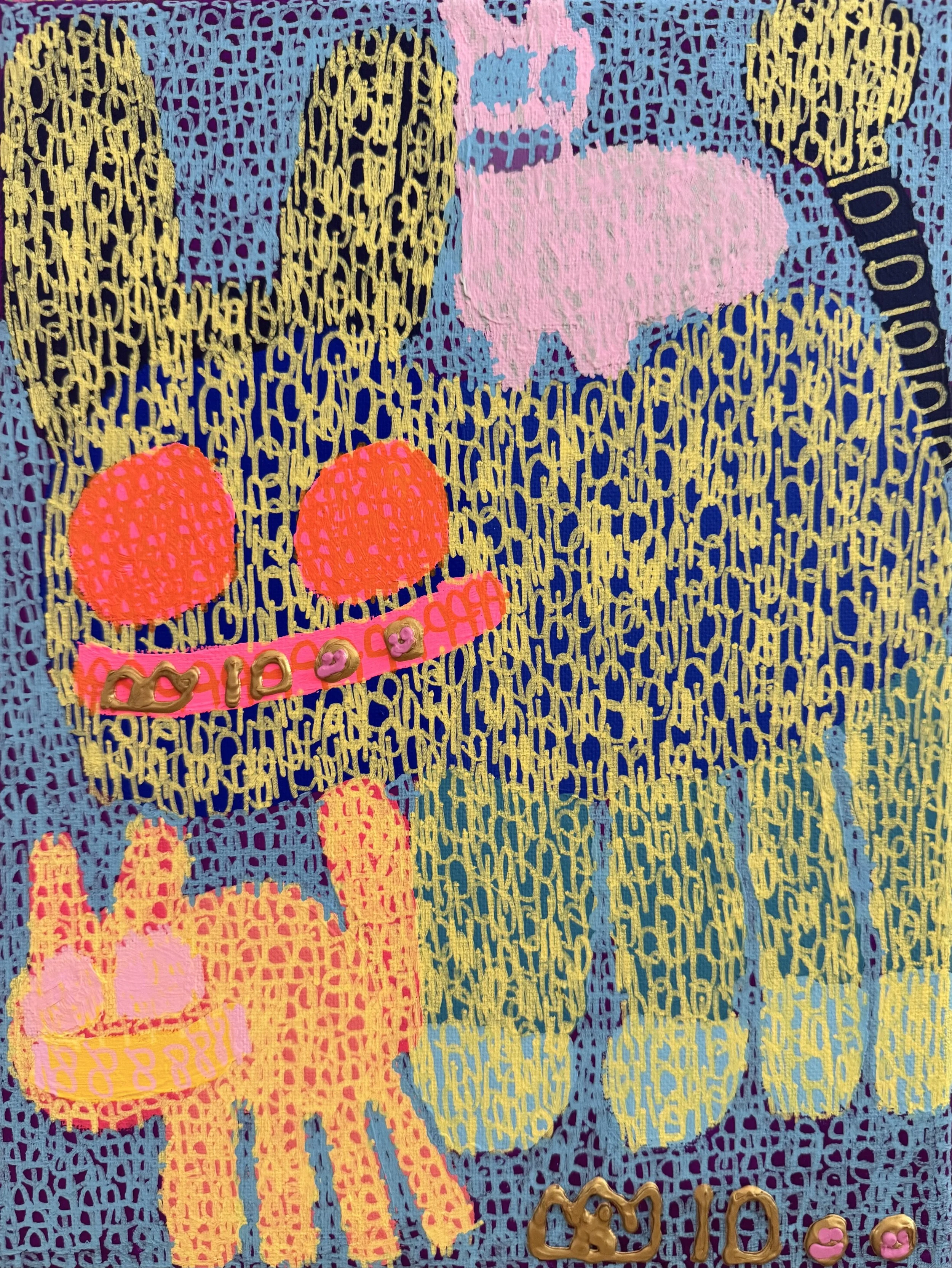 The donkey is having a realxing day because it's watching a cub tv. (9x12" canvas)