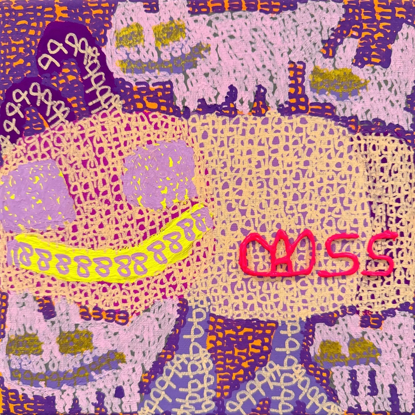The chicken is having a smiley because it’s together with the weasels
8x8" acrylic paint on canvas.
#artcollector #outsiderart #dukeuniversity #outsiderartfare #neurodivergent #chickenpainting #neurodivergentartist #durhamnc #raleighnc #
